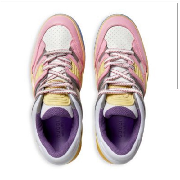 Gucci Women's Basket Lace Up Low Top Sneakers Size 8.5 New - Picture 13 of 15